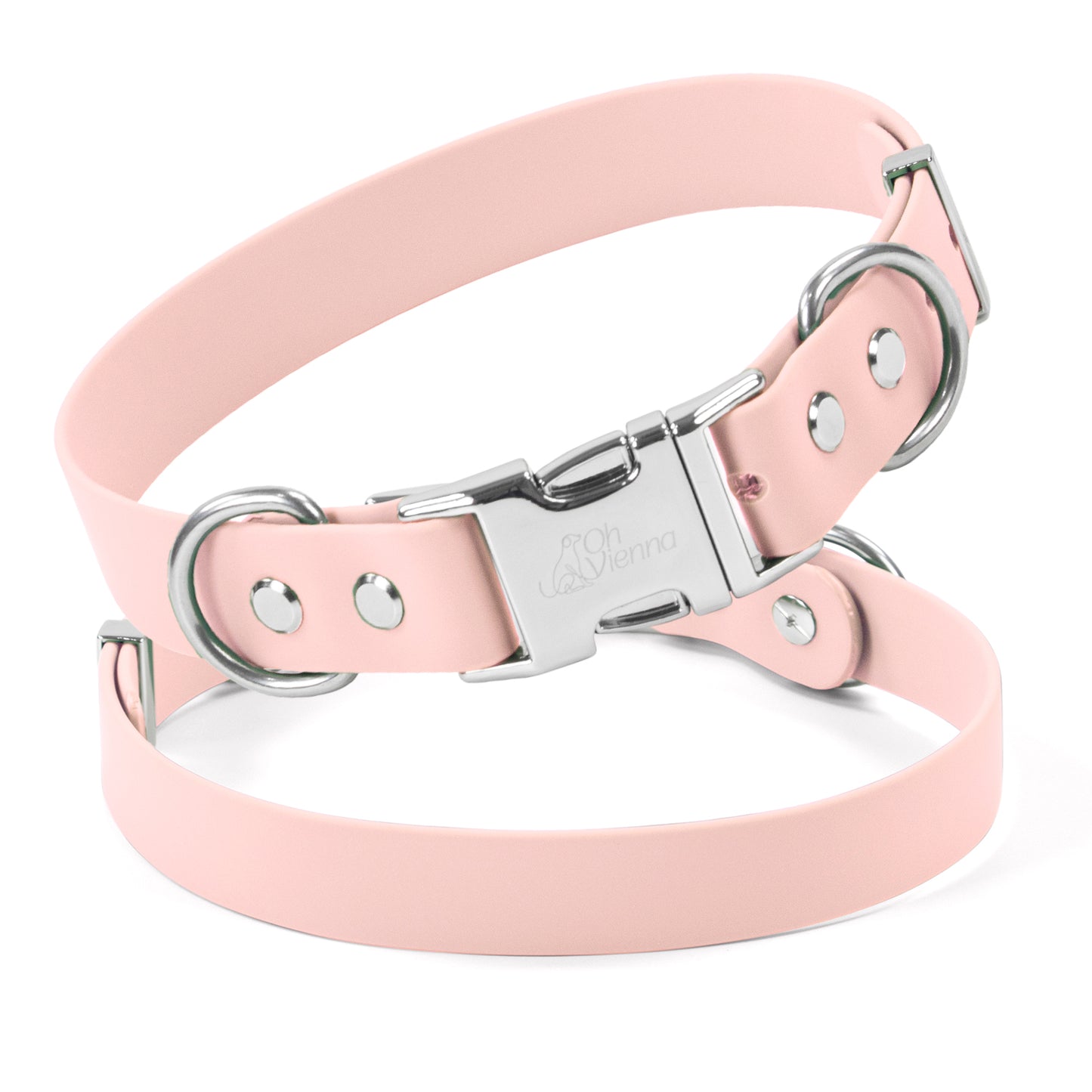 Oh Vienna | Waterproof Dog Collar Blush Pink