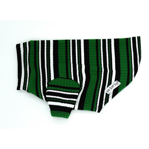 Mr Soft Top Green Stripe Cotton Dog Tee | Smack Bang