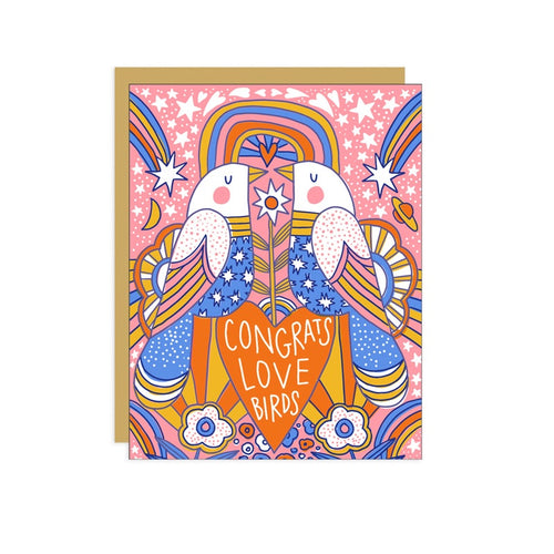 Hello Lucky Congrats Love Birds Greeting Card | Smack Bang