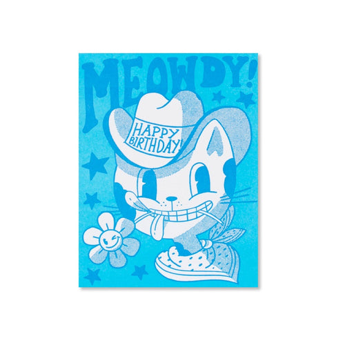 Hello Lucky Meowdy Cat Birthday Card | Smack Bang