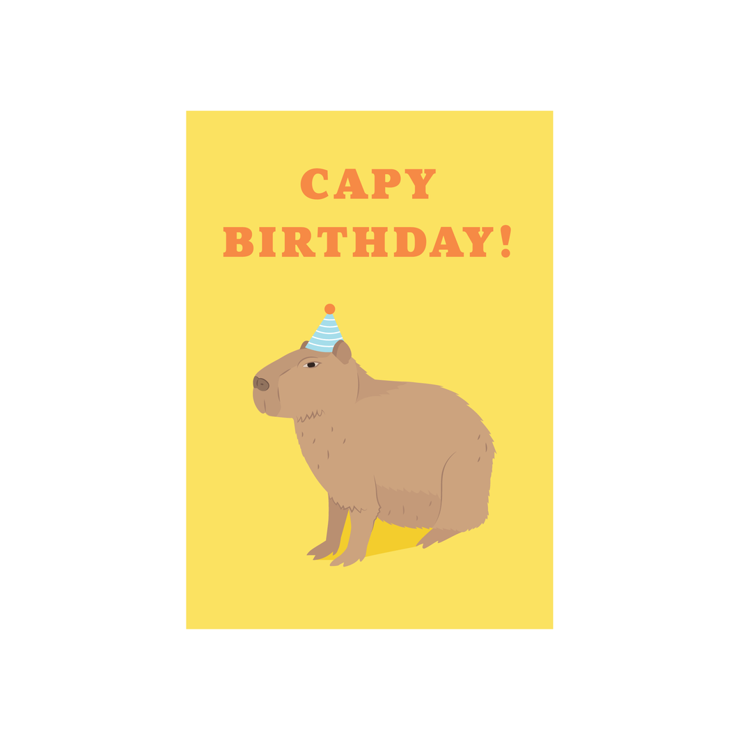 Iko Iko Capy Birthday Greeting Card  | Smack Bang
