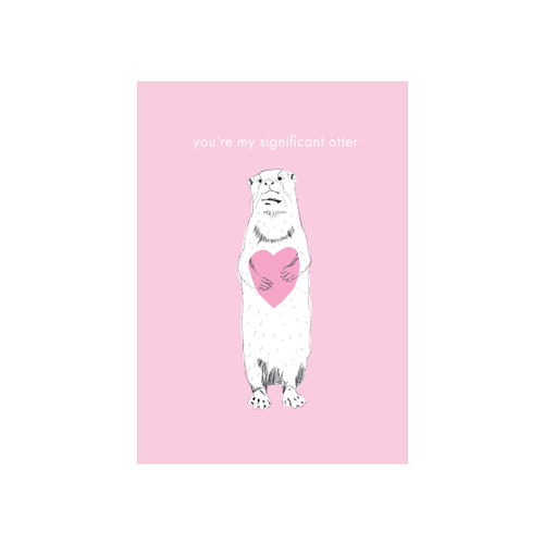 Iko Iko Otter Valentines Day Card | Smack Bang