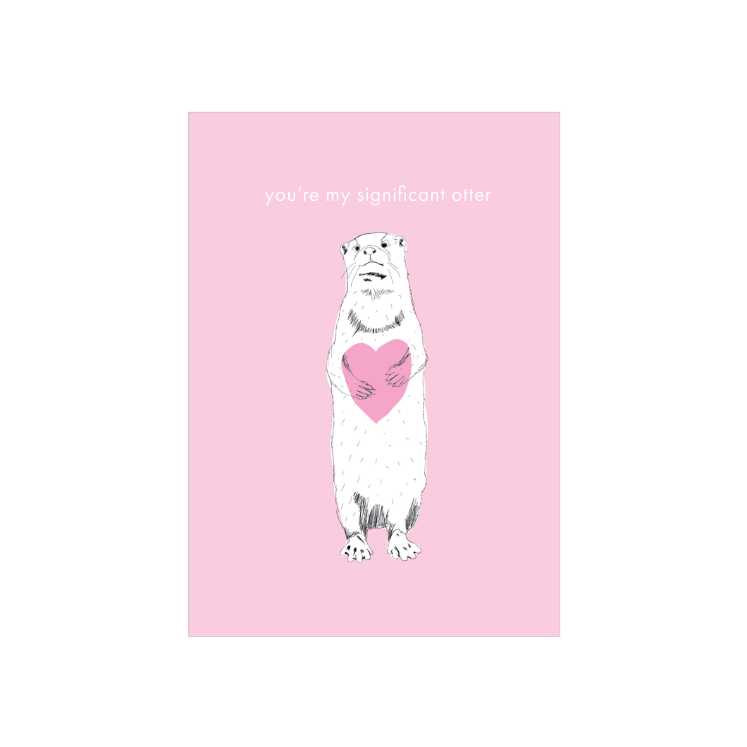 Iko Iko Otter Valentines Day Card | Smack Bang