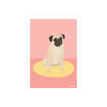 Iko Iko Pug On A Rug A4 Print | Smack Bang