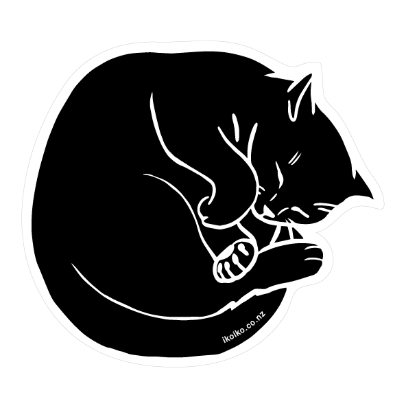 Iko Iko Talula Black Cat Fun Size Sticker | Smack Bang