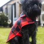 Mr Soft Top Red & Black Check Lined Dog Coat | Smack Bang