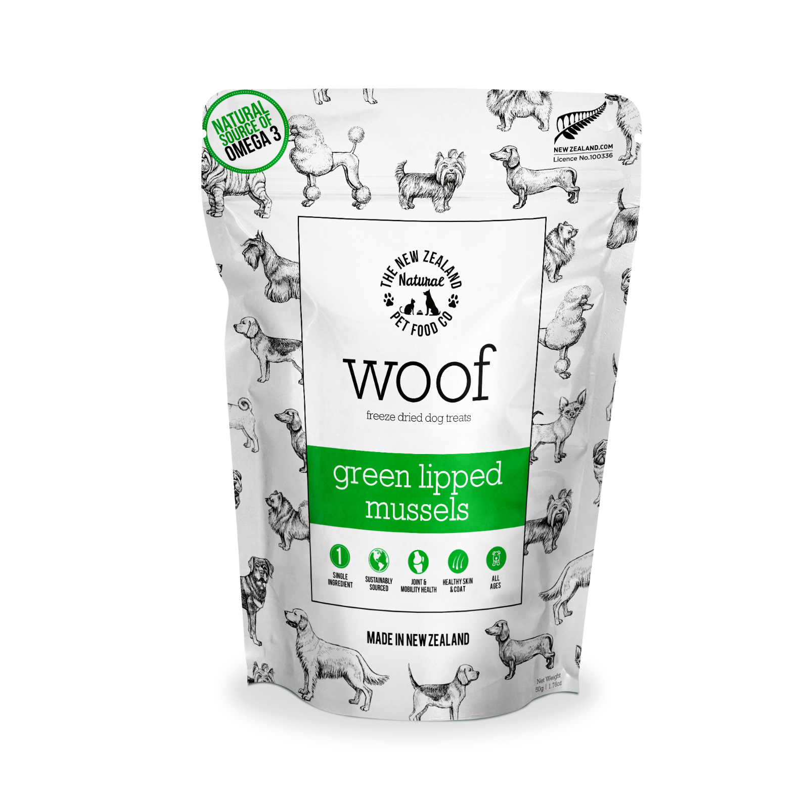 The New Zealand Natural Pet Food Co Green Lipped Mussels Dog Treats  | Smack Bang