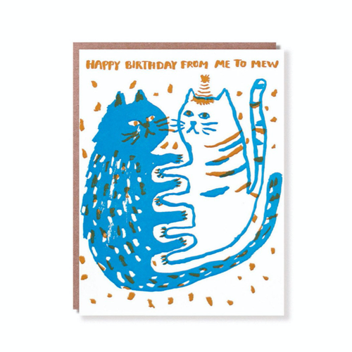 Egg Press Greeting Card | Happy Birthday Me to Mew | Smack Bang
