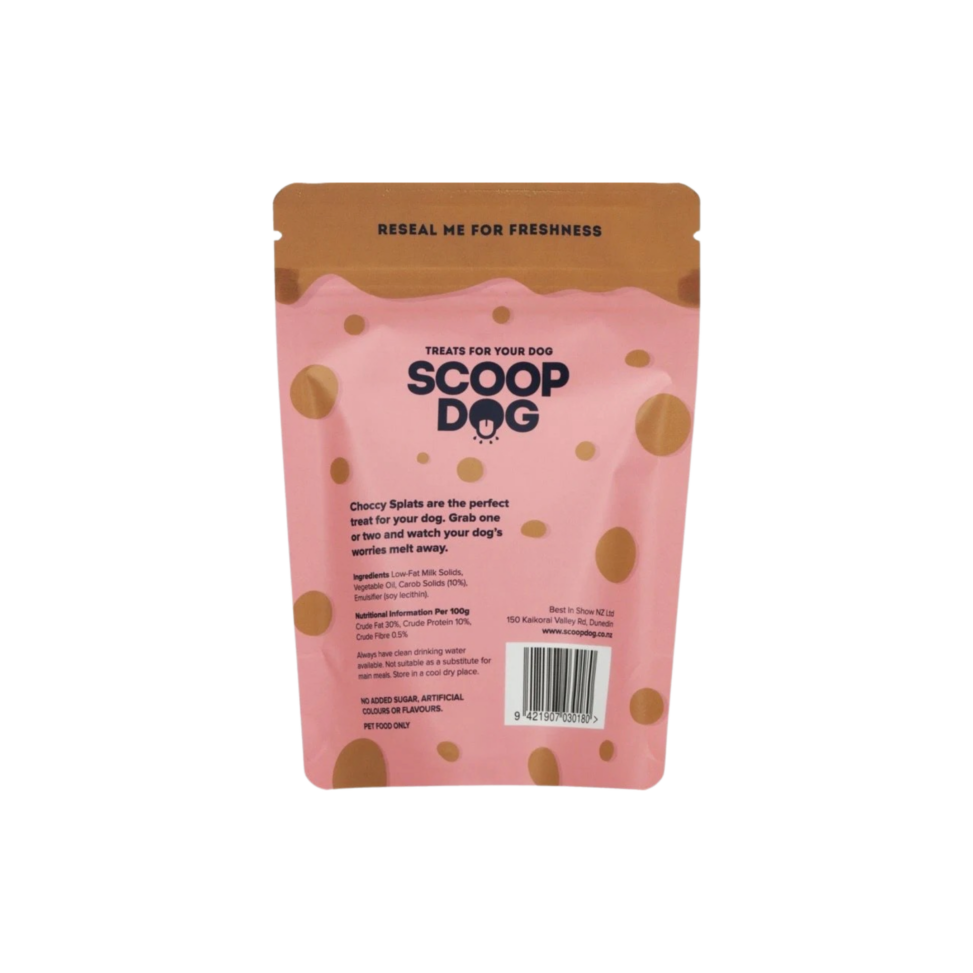 Scoop Dog Choccy Carob Splats | Smack Bang