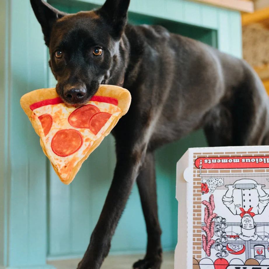 P.L.A.Y. Snack Attack Puppy-roni Pizza Dog Toy | Smack Bang