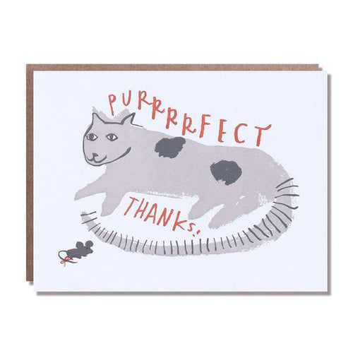 Egg Press Greeting Card Cat Thank You Purrrfect Thanks | Smack Bang