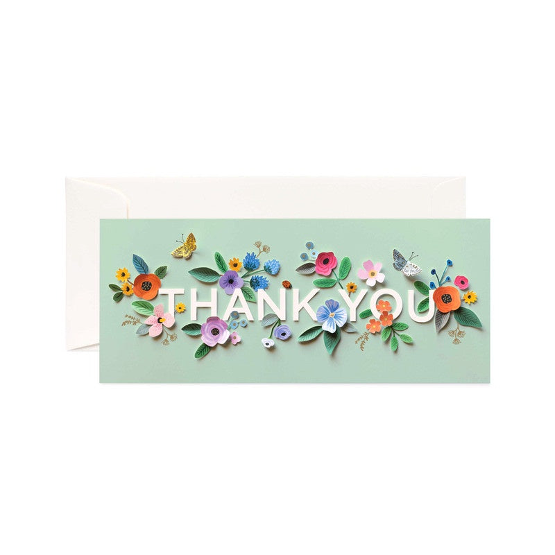 Rifle Paper Co Cut Paper Thank You Greeting Card | Smack Bang 