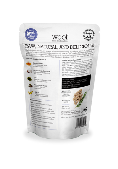 The New Zealand Natural Pet Food Co Lamb Dog Bites | Smack Bang