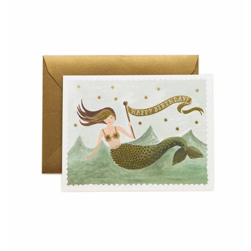 Rifle Paper Co Vintage Mermaid Happy Birthday Greeting Card | Smack Bang