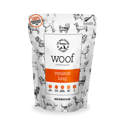 Woof Air Dried Dog Treats  |  Venison Lung