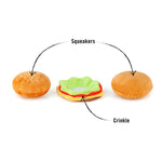 P.L.A.Y. American Classic Burger Dog Toy | Smack Bang