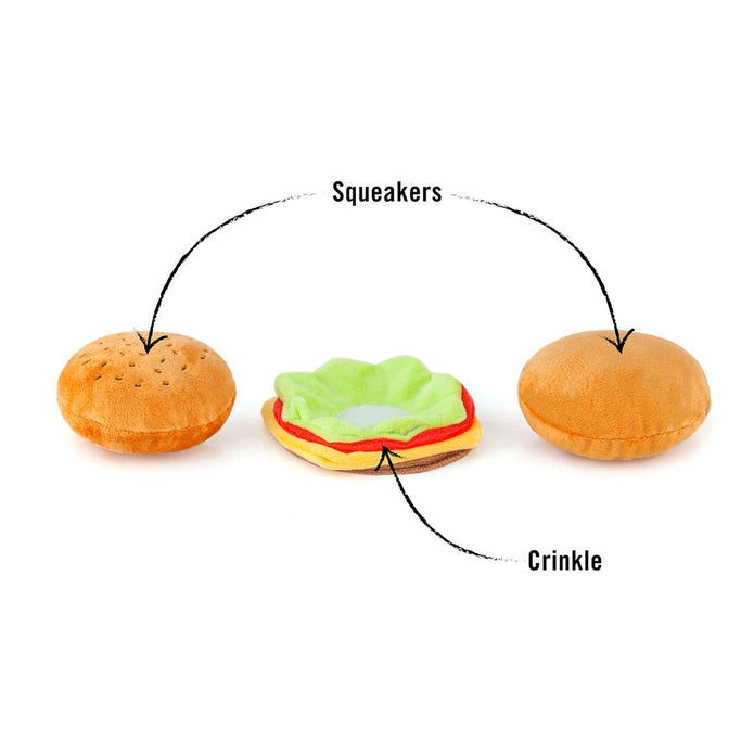 P.L.A.Y. American Classic Burger Dog Toy | Smack Bang